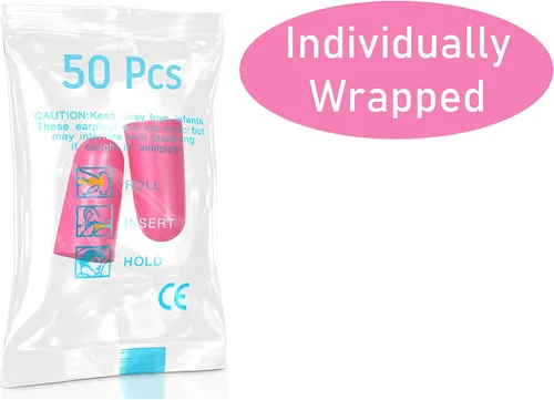 Vista 5 de Tapones para los oídos pequeños de espuma, 50 pares, tapones desechables de 30 db para reducción de ruido para niños, mujeres, niños, bebés, niños