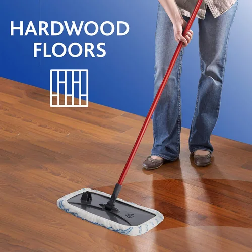 Vista 5 de O-cedar, Trapeador de microfibra para suelo de madera y más, repuesto