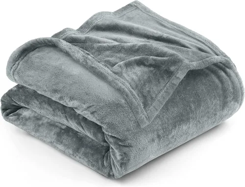 Vista 25 de Utopia Bedding - Manta de vellón de lujo, mullida, antiestática; manta de suave microfibra de 8.8 oz/yd² (300 g/m²) para sofá y cama; tamaño Gris