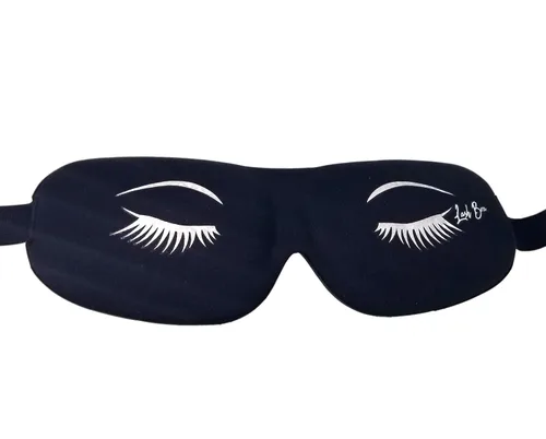 Vista 6 de Sujetador de pestañas, cubierta protectora 3D para máscara de dormir para extensiones de pestañas, color negro, paquete de 6