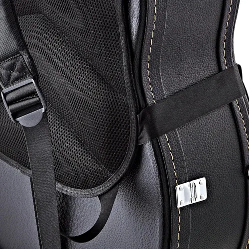 Vista 5 de Ortega Deluxe - Correa para mochila con cojín trasero para funda rígida, lleva tu funda rígida como una bolsa de concierto, color negro (OBPS-DLX)