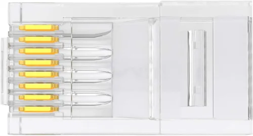 Vista 7 de Conectores RJ45 Cat6 - Conector de paso chapado en oro de 3 clavijas modulares 8P8C - Paquete de 50
