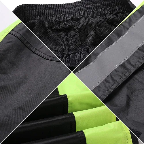 Vista 3 de SCOYCO Traje de lluvia para motocicleta, para hombre, reflectante, impermeable, para motocross, abrigo con pantalón para adultos, ciclismo