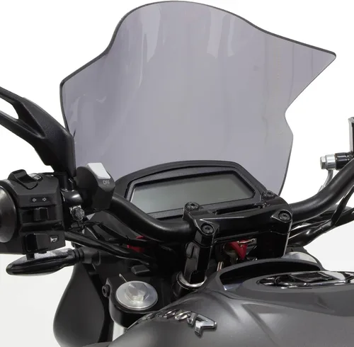 Vista 5 de GP Kompozit Parabrisas corto transparente compatible con Bajaj Dominar 250 / Dominar 400 2017-2023 14.6 in