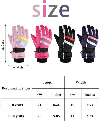 Vista 3 de 4 pares de guantes de ciclismo para niños, guantes de bicicleta de montaña, guantes de esquí para niños pequeños, guantes de pesca para deportes al