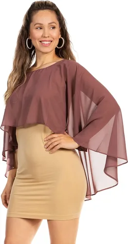Vista 3 de Sakkas Anya - Capa de gasa suave para mujer, para boda, dama de honor, novia, bolero