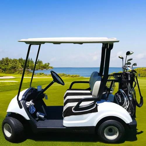 Vista 7 de YOKYHOM Fundas de asiento de carrito de golf para carritos de 2 y 4 pasajeros, manta suave de toalla de asiento que protege del calor, el frío