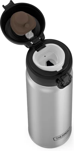 Vista 3 de THERMOS Botella de bebida directa de acero inoxidable de 16 onzas, acero inoxidable