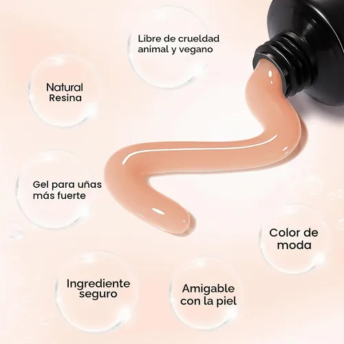 Vista 6 de GELLEN - Gel de polietileno desnudo, constructor de gel de extensión de uñas, HEMA y TPO y sin TMPTA