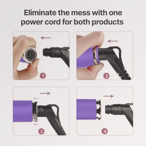 Vista 7 de 818 Pro Salon - Juego de secador y alisador de pelo 110000 RPM de alta velocidad iónico XCell ultraligero con difusor Plancha y rizador de pelo