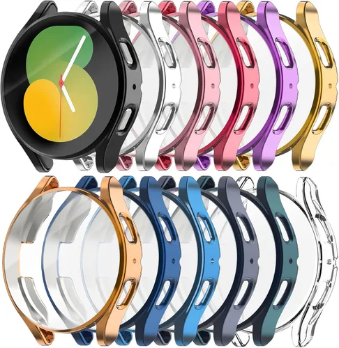 Vista 23 de Rc-Z para Samsung Galaxy Watch 5/Galaxy Watch 4 de 40 mm, paquete de 4 fundas de TPU suave con cubierta completa para la cara, protector de pantalla