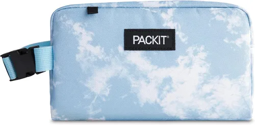 Vista 11 de PackIt Caja de aperitivos congelable, color negro, fabricada con tecnología EcoFreeze, plegable, reutilizable, cierre de cremallera con asa