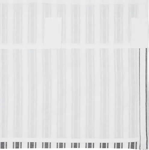 Vista 7 de VHC Brands, Sawyer Mill Ticking Stripe Cenefa, color negro, 16x90 pulgadas