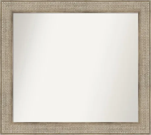 Vista 20 de Amanti Art Espejo de baño plateado para sobre fregadero, 26 x 26 pulgadas, espejo cuadrado de níquel pulido, marco de madera tradicional mediano, se