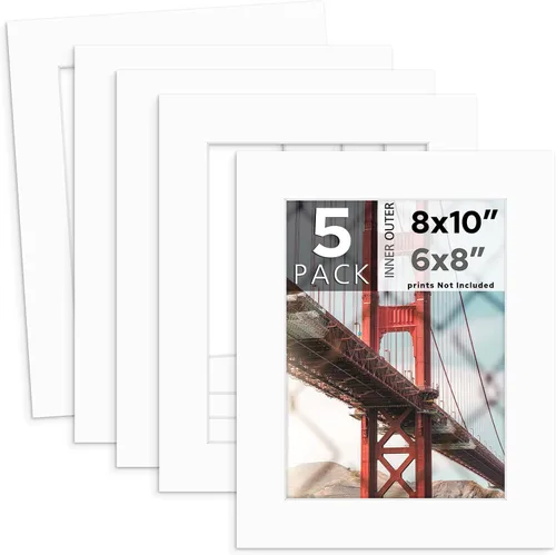 Vista 32 de MBC MAT BOARD CENTER, Paquete de 10 marcos de cartón para fotos negros de 4x6 pulgadas para 3x5 pulgadas, corte biselado, sin ácido, grosor de 4