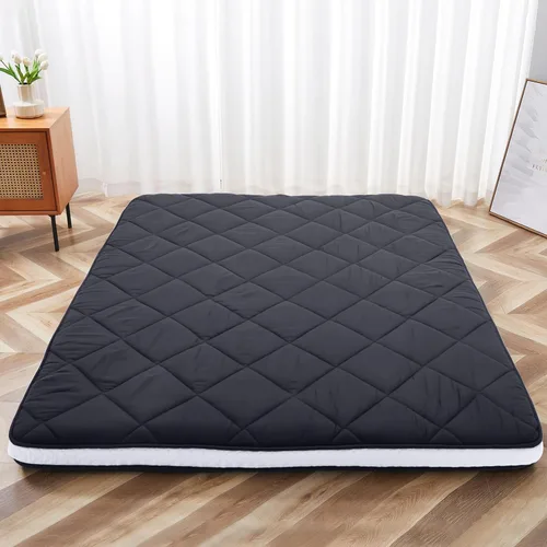 Vista 9 de Colchón de Piso Japonés - Futón de Tamaño Individual Plegable Extra Grueso - Almohadilla de Espuma Viscoelástica para Dormir para Adultos - Tatami