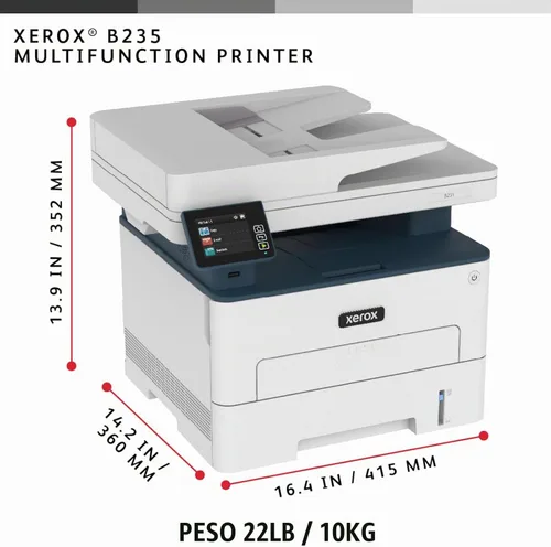 Vista 2 de Xerox Impresora láser inalámbrica todo en uno B235DNI en blanco y negro