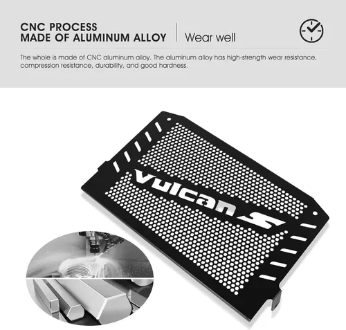 Vista 4 de Vulcan S 2024 - Protector de radiador para Vulcan S 2015-2024 Vulcan S SE 2017 compatible con Vulcan S Light Tourer/Cafe Light Tourer 2018 Vulcan S