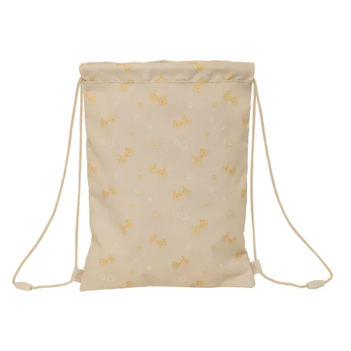 Vista 5 de Bolsa Mochila con Cuerdas Safta Osito Beige 26 x 34 x 1 cm