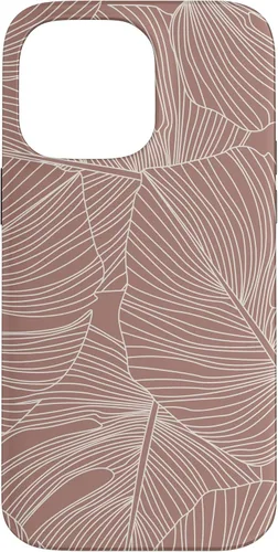 Vista 21 de Modern Minimal Neutral Tropical Monstera Leaf (Terracotta) Case for iPhone 17