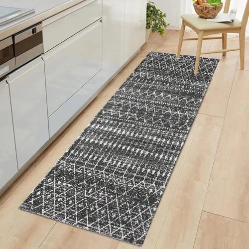 Vista 12 de Blythe - Alfombra marroquí de 3 x 5 pies, lavable, antideslizante, para cocina, tapete de entrada, dormitorio, sala de estar, cuarto de servicio
