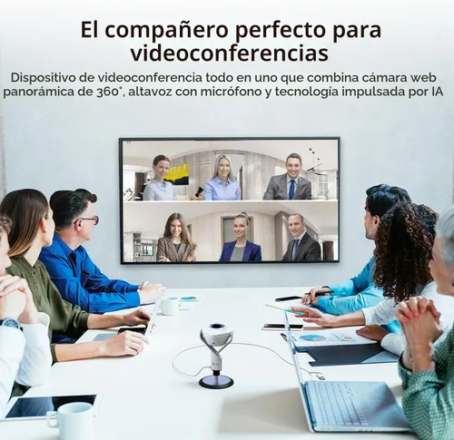 Vista 2 de j5create Cámara de sala de conferencias con tecnología de IA 360