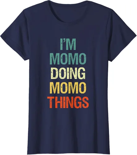 Vista 38 de I'M Momo Doing Momo Things - Camiseta de regalo con nombre personalizado, Negro, S