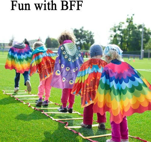 Vista 3 de Creatoy Kids Bird-Wings-Costume for Boys with bird mask Girls Peacock Cosplay Wings Toys Gifts Halloween Dress Up for Play