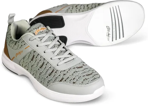 Vista 11 de KR Strikeforce - Zapatos de bolos para hombre, color negro y gris Negro/Acero