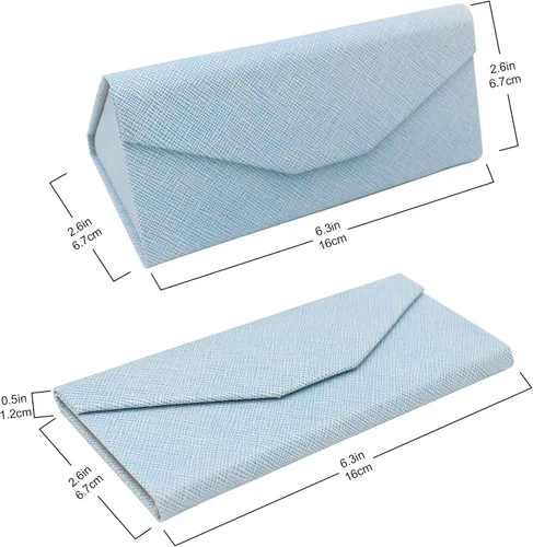 Vista 156 de Real Sic Funda para lentes de sol para hombres y mujeres, soporte magnético plegable para lentes de sol, inspirado en el color sólido
