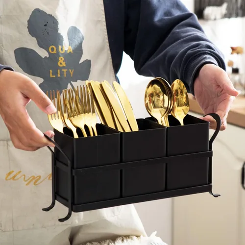 Vista 5 de NelyBet Organizador de cubiertos, cubiertos, organizador de utensilios de cocina y cajón de cubiertos para tenedores, cucharas, cuchillos - Perfecto