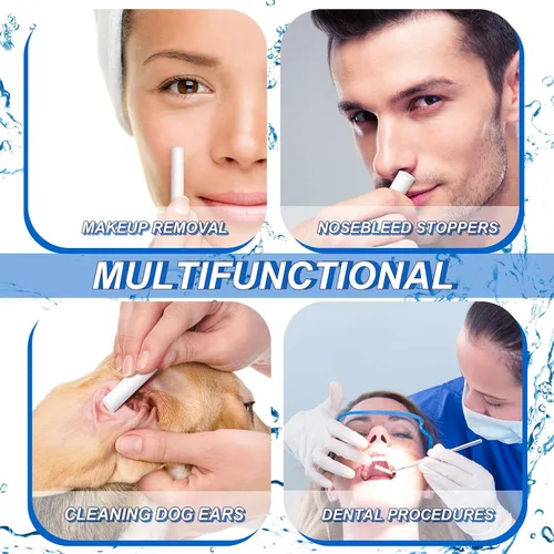 Vista 4 de 1000 rollos de gasa dental, almohadillas de algodón, buenas, tapones absorbentes para la nariz, rollos de algodón dental, bolas de hisopos