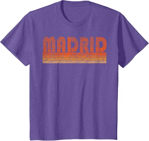 Vista 40 de clásico Retro Madrid playera, hombre 3XL, Asphalt Negro