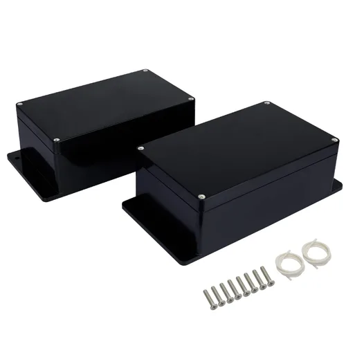 Vista 17 de Caja de conexiones impermeable a prueba de polvo IP65 de plástico ABS, proyecto eléctrico universal con oreja fija, color negro, 3.26"x 2.28"x 1.29
