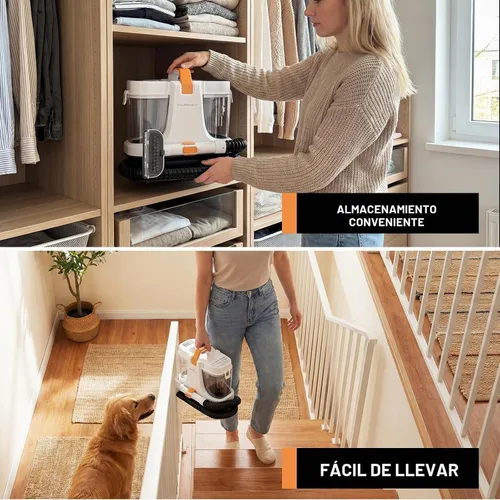 Vista 5 de Starrybot Máquina limpiadora de tapicería, extractor de manchas de mascotas Blanco