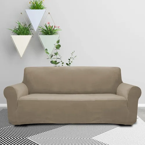 Vista 3 de Fundas elásticas para sillón, funda gruesa y suave para sofá, funda de terciopelo y felpa para sofá, protector elástico de muebles de 1/2/3/4