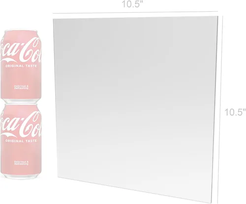 Vista 5 de FixtureDisplays® Tablero cuadrado de acrílico transparente Tablero de letrero transparente Hoja de acrílico cuadrada 10.5 x 10.5 "Placa de logotipo