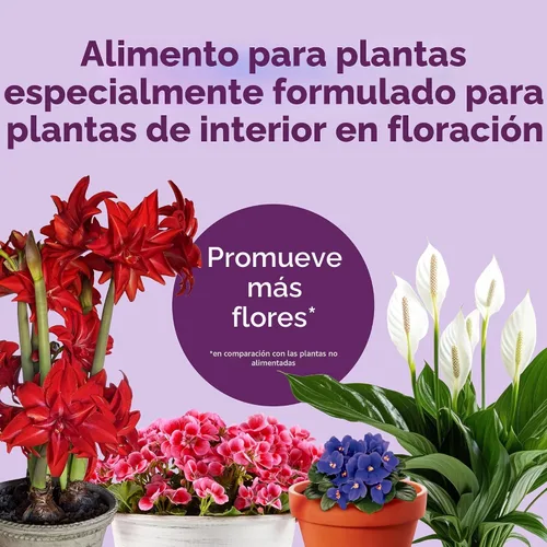 Vista 3 de Miracle-Gro Blooming Houseplant Food, 8 fl. oz. Fertilizante para plantas