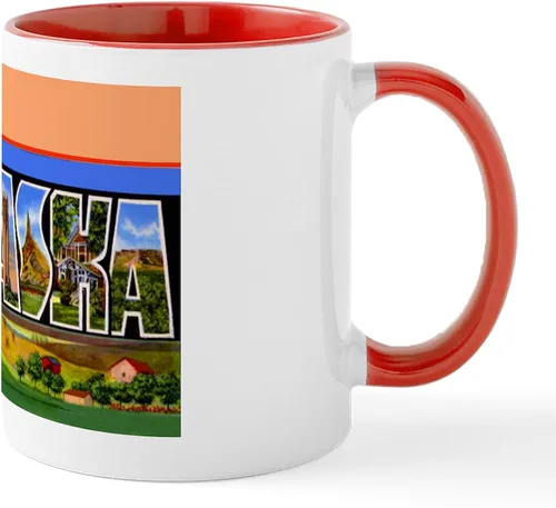 Vista 77 de CafePress I Love Nebraska Taza de café de cerámica de 11 oz (11.0 fl oz)