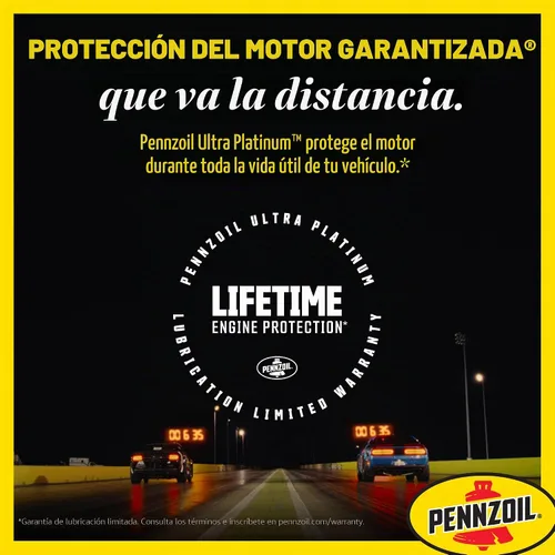 Vista 7 de Aceite completamente sintético para motor Pennzoil Ultra Platinum 0W-40, 1 cuarto de galón