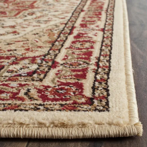 Vista 4 de SAFAVIEH Colección Lyndhurst Alfombra Decorativa - 2'3" x 4', marfil y rojo, diseño oriental tradicional, no desprende pelusa y de fácil cuidado