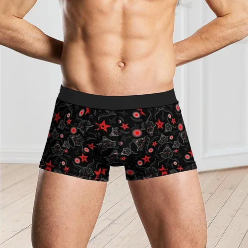 Vista 6 de Baphomet Demon Pattern - Calzoncillos tipo bóxer para hombre, elásticos, suaves y cómodos