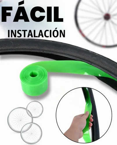 Vista 2 de Forro para neumático de bicicleta, protector contra pinchazos del tubo interior compatible con 12" 16" 18" 20" 24" 26" 27.5" 29" 29 in x 1.52 in