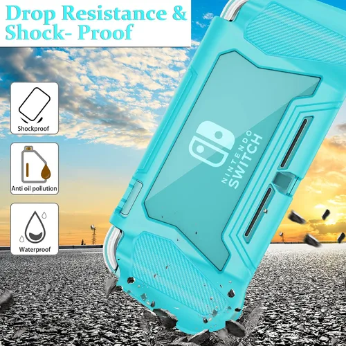 Vista 4 de Protective Case for Nintendo Switch Lite, Full Protection Switch Lite Cover, TPU Shock-Absorption and Anti-Scratch for Nintendo Switch Lite Skin