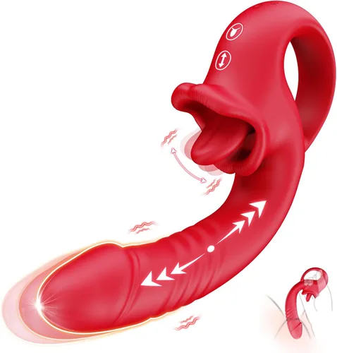 Vista 8 de Vibrador Consolador de Empuje Juguetes Sexuales para Mujeres, Consoladores Juguetes para Adultos Vibrador de Punto G y Estimulación Clitoral con 10