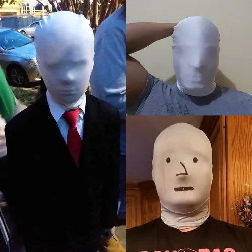 Vista 4 de HOMELEX 2 máscaras de cara completa de elastano para Halloween, máscara de cara completa, unisex, máscara sin cara
