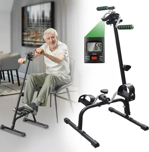 Vista 2 de Pedal Exerciser Bike for Seniors Hand Arm Leg and Knee Stroke Recovery Equipment for Seniors fit for Full Body Great Gift for Elderly RehabWorkout