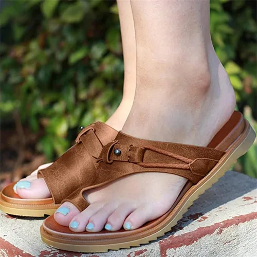 Vista 113 de Ladmiple Sandalias ortopédicas florales de moda 2023 con soporte de arco, zapatillas romanas casuales con puntera abierta