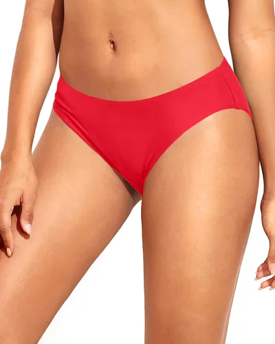 Vista 18 de Tempt Me Parte inferior de bikini con tiras para mujer, cobertura completa, parte inferior de traje de baño, parte inferior de bikini Negro-2