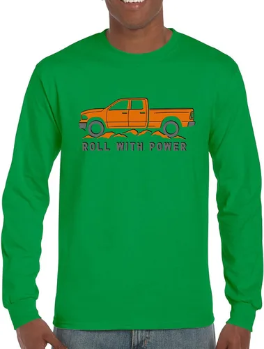 Vista 201 de Tee Hunt Camisetas gráficas y camisetas sin mangas para hombre Roll with Power Pickup Truck